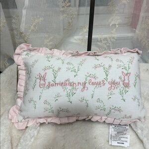 Moss & Willow “somebunny loves you” Easter pillow decor